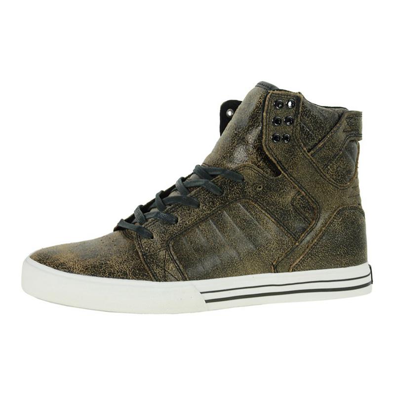 Buty Supra SKYTOP - Sneakersy Wysokie Męskie - Brązowe (RKSB-82417)